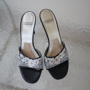 Charles Jourdan Embroidered Beaded Stiletto